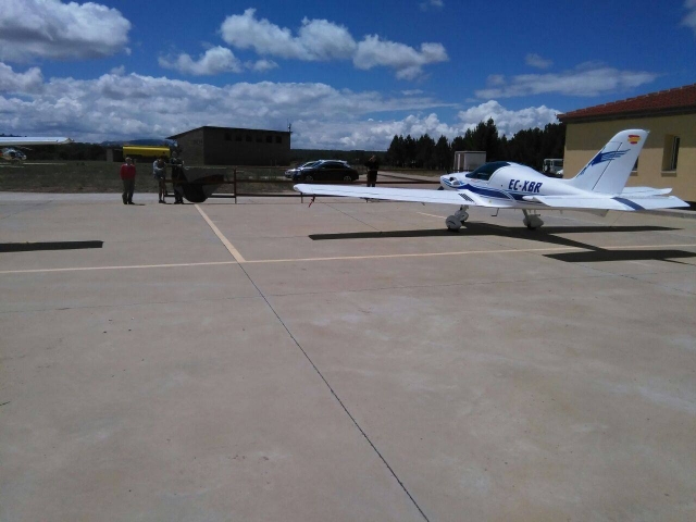 En la pista del aerodromo